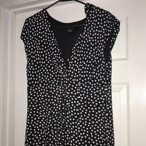 New Directions black and white polka doted dress